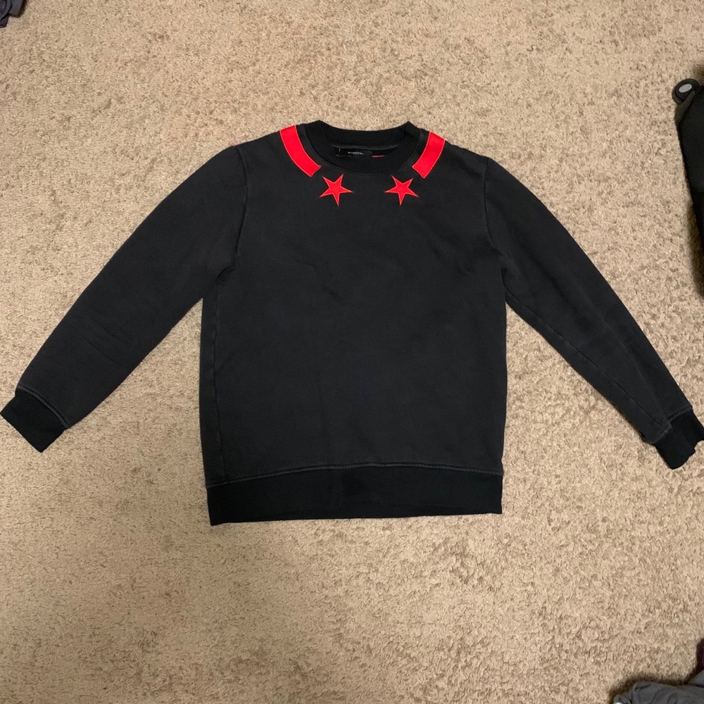 Givenchy Sweatshirt Black with Red Stars
